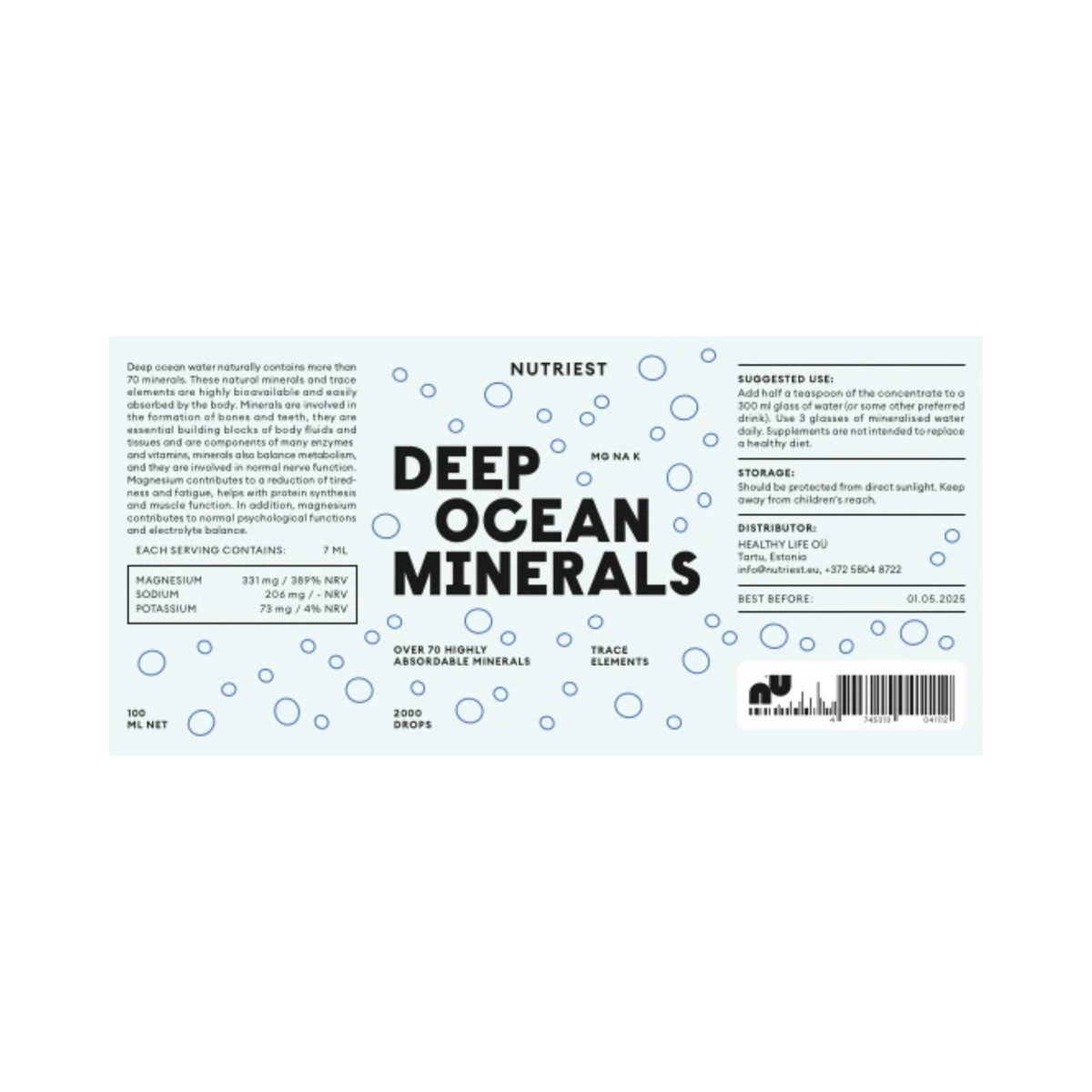Deep Ocean Mineral Drops - 100ml