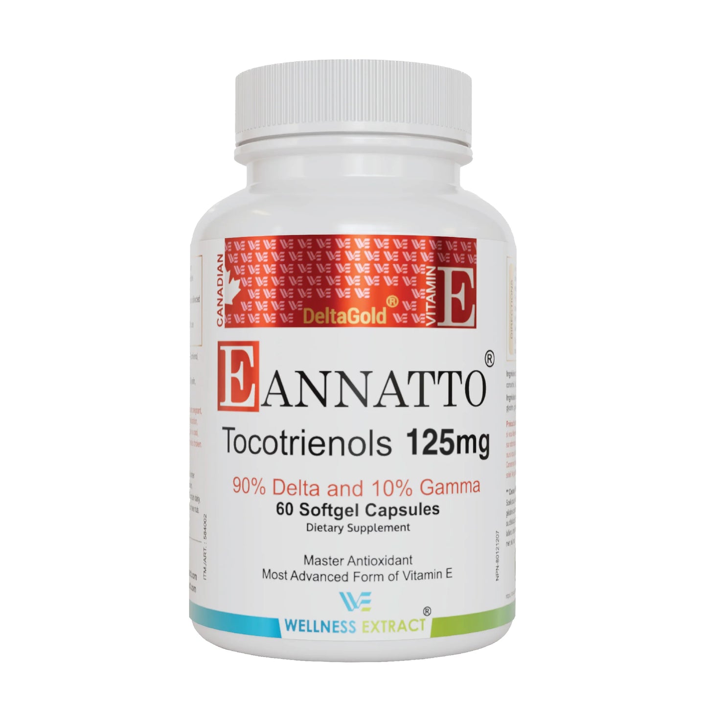 Vitamin E - Eannatto tocotrienols 125mg - 60 softgels