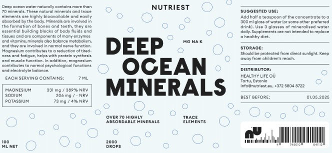 Deep Ocean Mineral Drops - 100ml