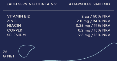Pure Oysters extract 400mg - 120 capsules