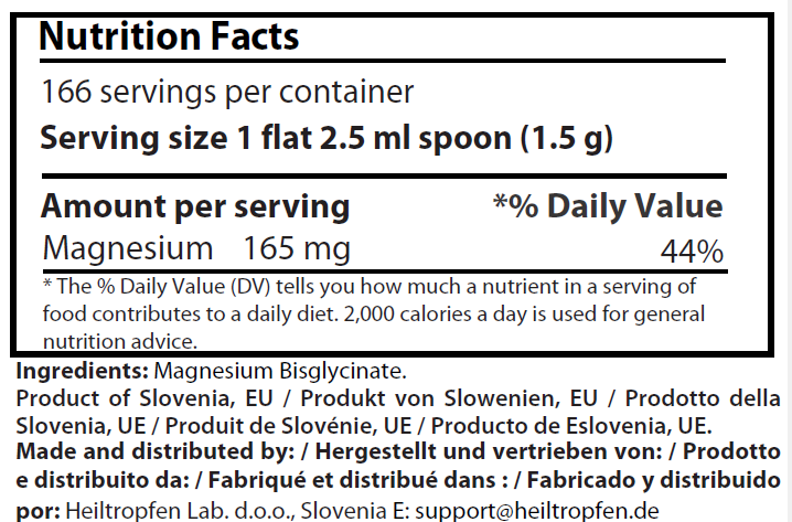 Magnesium bIsglycinate Powder - 250gr