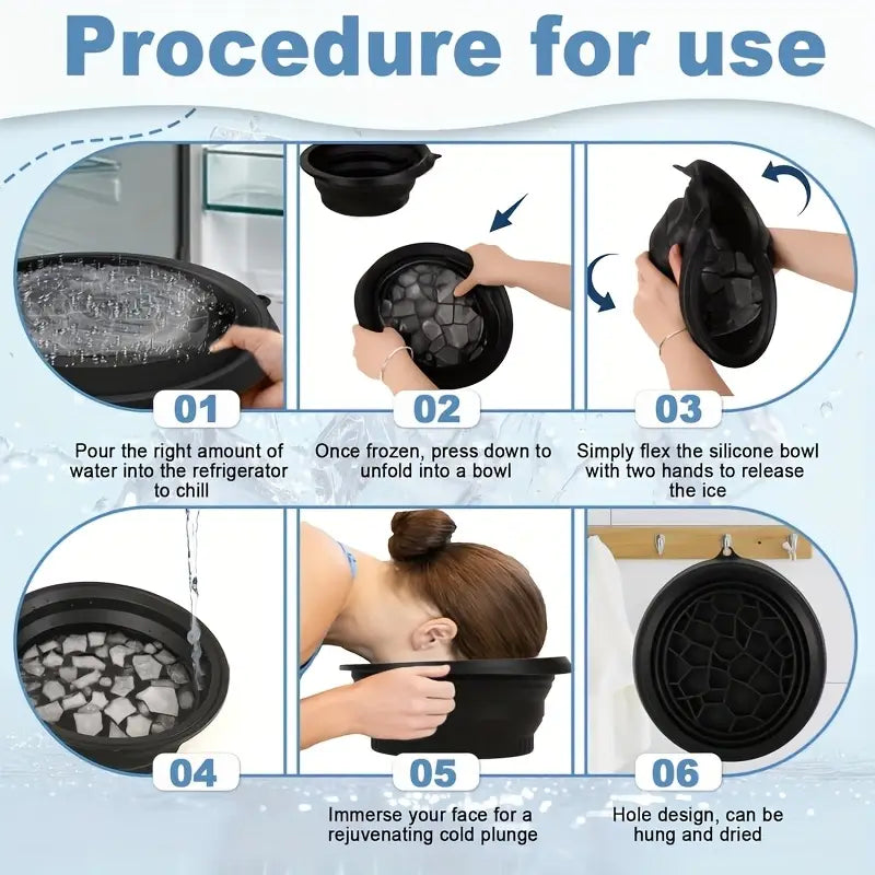 Foldable Facial Ice Bath Bowl - cold plunge therapy