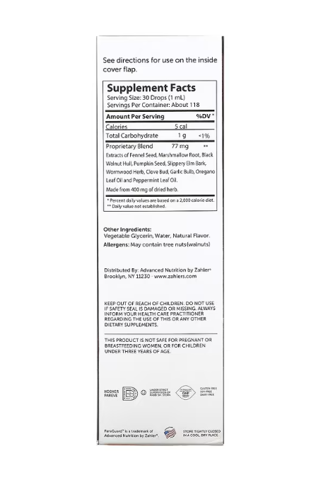 ParaGuard Zahler Advanced Intestinal Flora Support - 118ml