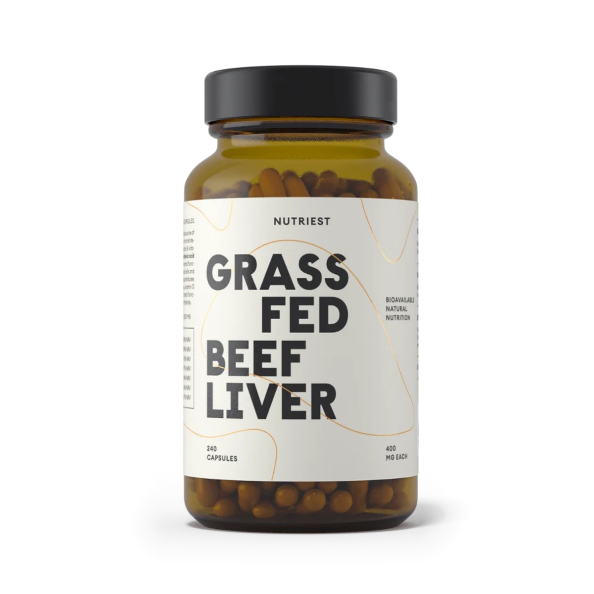 Grass-Fed Desiccated Beef Liver  - 240 capsules / 135 gr powder pack