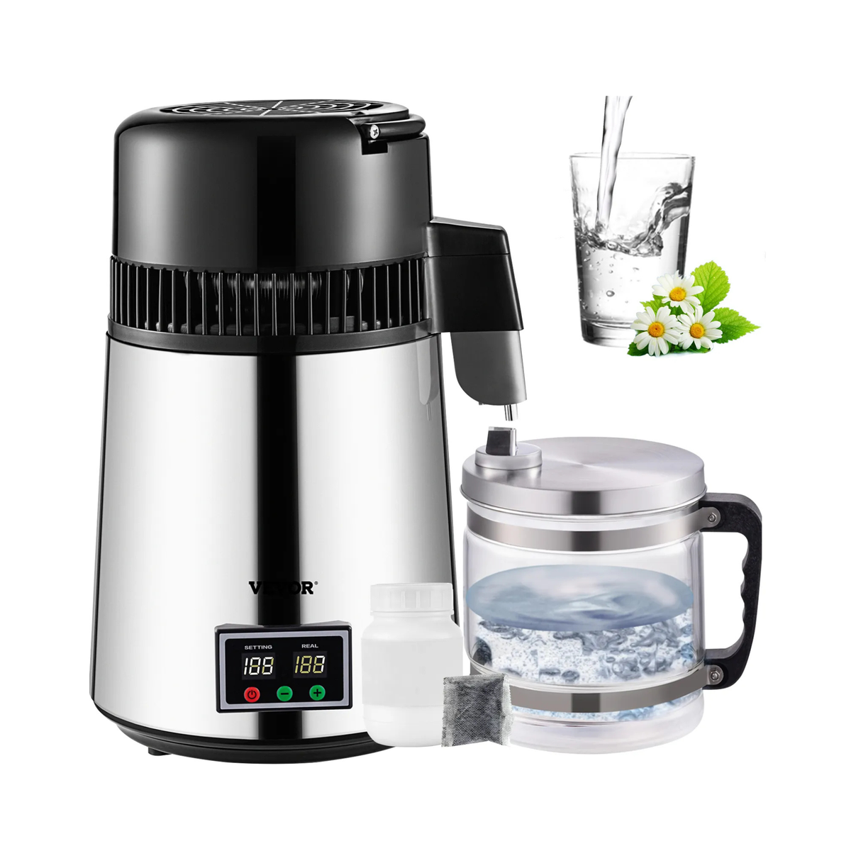4L home water distiller stainless steel