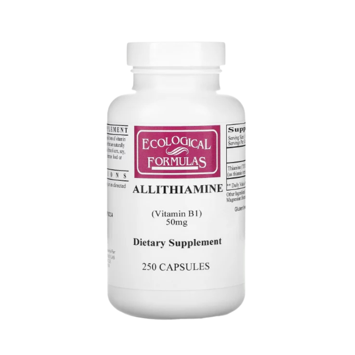 Allithiamine vitamin B1 50mg (TTFD) - 250 capsules