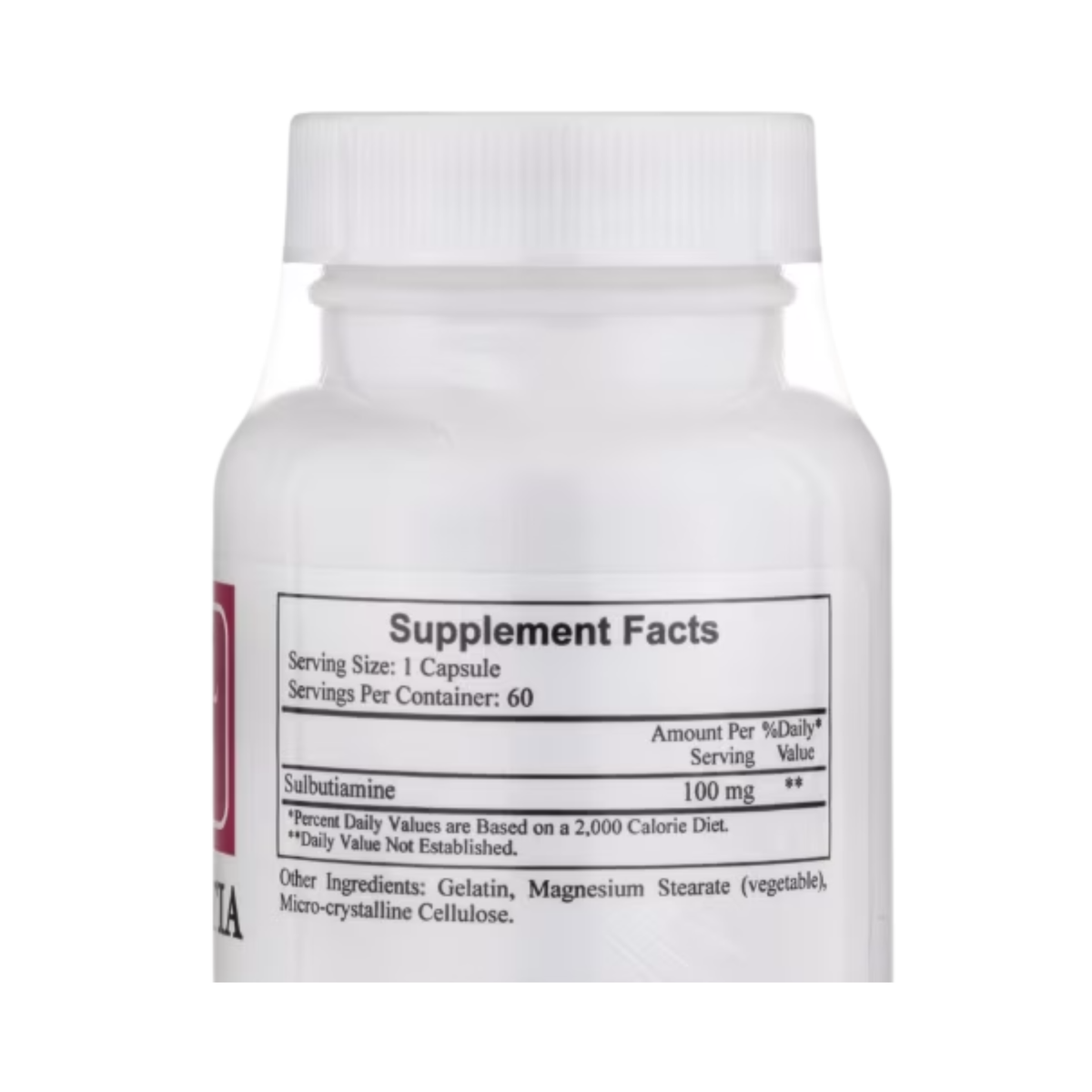 Thiamentia (B1 - Sulbutiamine, 100 mg) - 60 Capsules