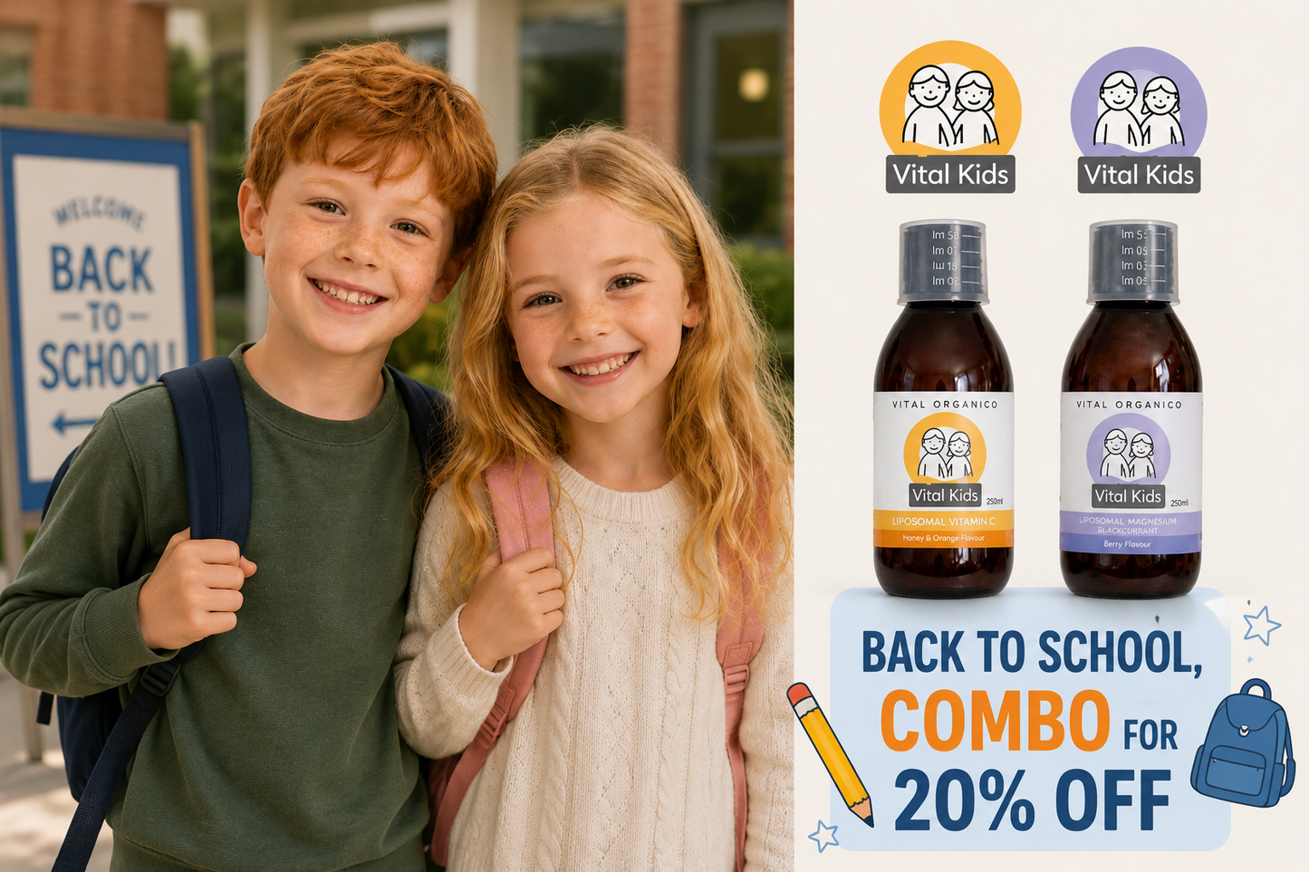 Back to school offer 20% off for a limited time