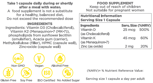 VitalOrganico Liposomal D3/K2 - 30 capsules
