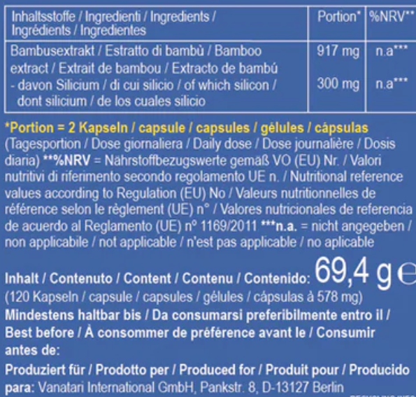 Organic Silicium bio - 120 capsules