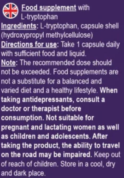 L-Tryptophan - 120 Capsules