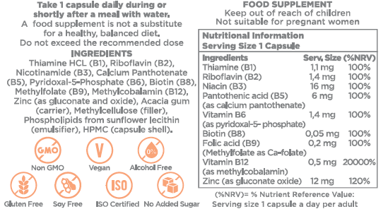VitalOrganico Liposomal B-Complex - 30 capsules