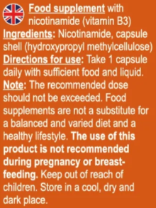 B3  Niacinamide 500mg - 180 Veg. capsules