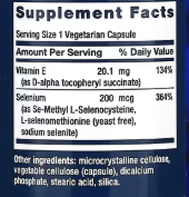 Selenium complex 200 mcg and vitamin E - 100 capsules