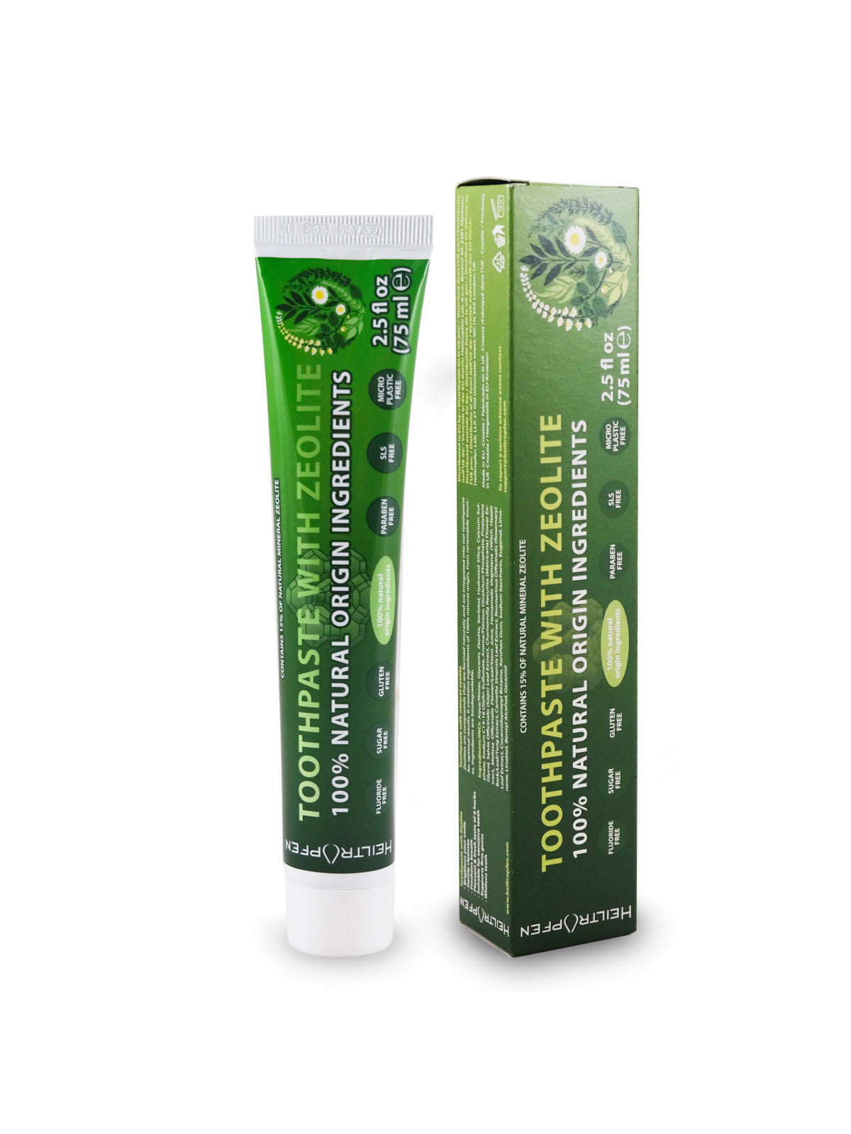 Toothpaste with zeolite , 100% natural ingredients - 75ml