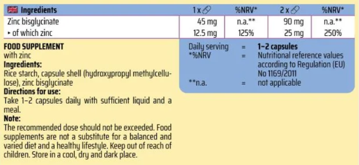 ZINC BISGLYCINATE - 300 CAPSULES