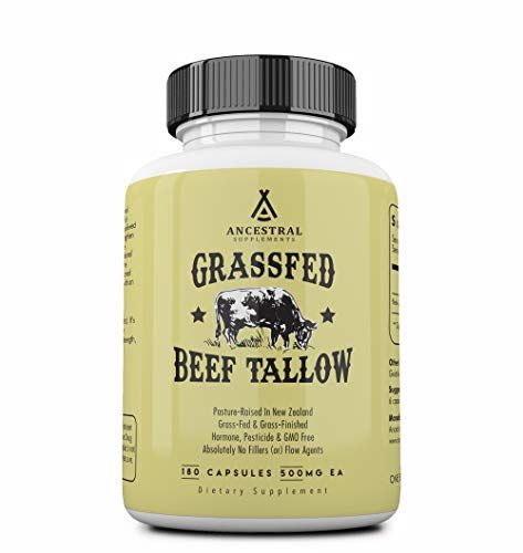 Grass fed beef tallow 500mg - 180 capsules