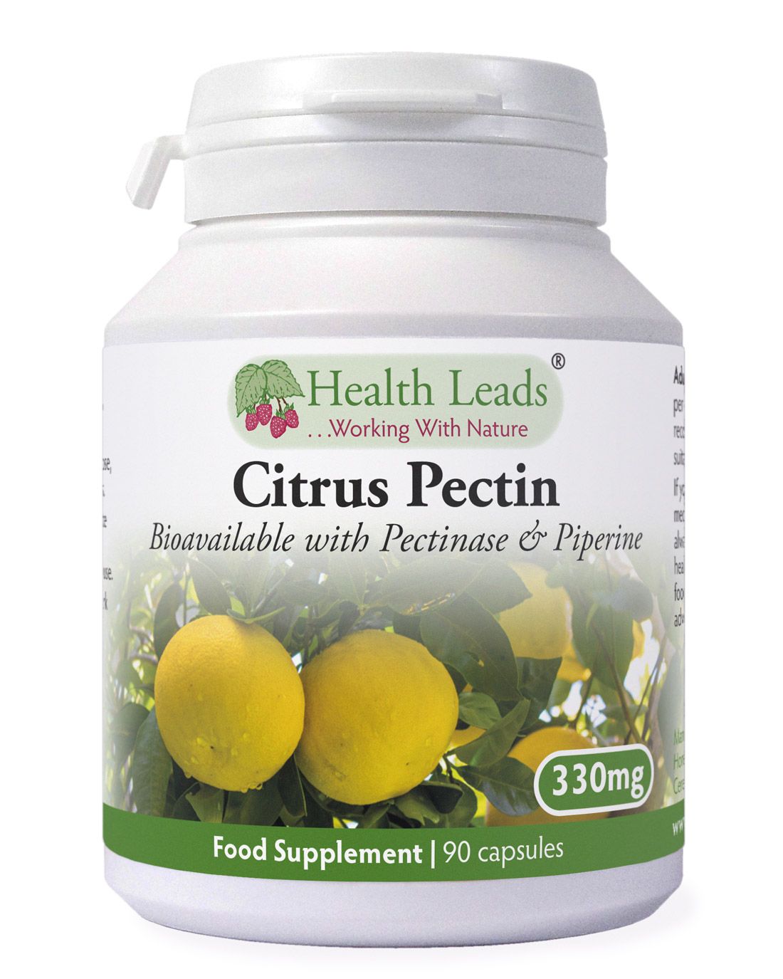 Citrus Pectin Bioavailable with Pectinase & Piperine - 90 capsules