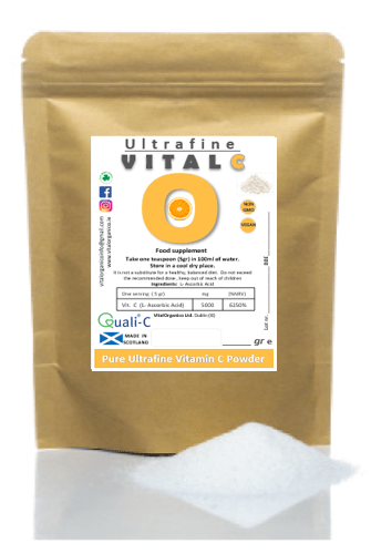 VITAL C - Ultrafine Quali-C  L-Ascorbic acid powder  - 250gr / 500Ggr.